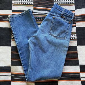 Vintage Wrangler Natural Distress Straight Jeans. 29/32. Western Work Wear. USA.